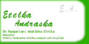 etelka andraska business card