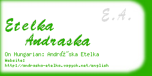 etelka andraska business card